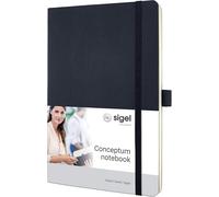 Sigel CONCEPTUM A5 Lined Softcover Notebook - Black