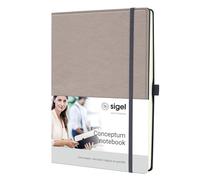 SIGEL CO692 Conceptum Notebook, design Casual, dotted (dot grid), approx. A4, Beige, hardcover, 194 pages