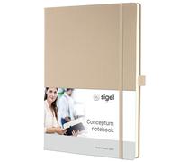SIGEL CO641 Premium Notebook lined, A4, hardcover, Beige - Conceptum