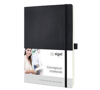 SIGEL CO308 Premium Notebook dotted, A4, softcover, Black - Conceptum