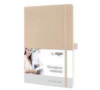 Sigel CO330 Conceptum Notebook - Squared - 18,7 x 27 cm - Softcover - 194 Pages - Beige