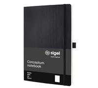 Sigel CO338 Notebook Conceptum - approx. A4 - blank - black - softcover - 194 p. - PEFC-certified