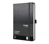 SIGEL CO404 Conceptum Notebook, Squared, Approx. A5, Grey, hardcover, 194 Pages