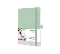 SIGEL CO337 Conceptum Notebook, lined, approx. A5, Green, softcover, 194 pages