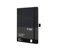 SIGEL CO309 Premium Notebook dotted, A5, softcover, Black - Conceptum