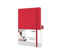 SIGEL Conceptum Premium A5 Softcover Notebook | CO325, ruled, red, ideal as a diary, bullet journal, idea book or writing notebook