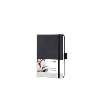 SIGEL Conceptum Premium A6 Hardcover Notebook | CO132, ruled, black, ideal as a diary, bullet journal, idea book or writing notebook