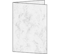 SIGEL DC503 Marbled DIY greeting cards, A5 (A4), 185 gsm, Grey, 25 Pieces