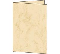 SIGEL DC504 Marbled DIY greeting cards, A5 (A4), 185 gsm, Beige, 25 Pieces