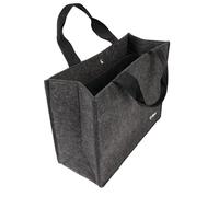 SIGEL Desk Sharing Bag 36 x 28 cm | BA432, M Basic, mobile working, synthetic felt, dark grey, fits laptops up to 15.4"