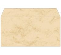 SIGEL DP074 Marbled envelopes, DL, 90 gsm, Beige, 50 Pieces DL (2/3 A4) - 50 pie