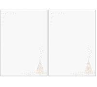 SIGEL DP084 Christmas Writing Paper Golden Tree, A4, 90 GSM, 100 Sheets (Pack of 2)
