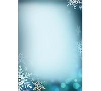SIGEL DP255 Christmas writing paper, Snowflakes, 21 x 29.7 cm, 90g / m², Blue, 25 sheets