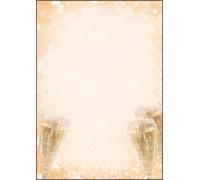 SIGEL DP299 Writing paper "Champagne", A4, 90 gsm, 50 sheets Champagne glass - p