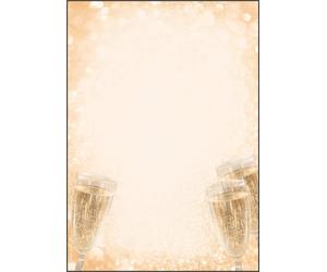 SIGEL DP299 Writing paper "Champagne", A4, 90 gsm, 50 sheets Champagne glass - p