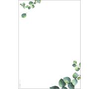 SIGEL DP682 Motif Paper - Eucalyptus - Green - 90 GSM - A5-100 Sheets