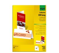 SIGEL DP810 Greeting Cards, DL (A4) , 50 sheets equal to 50 Pieces 10,5 x 21 cm