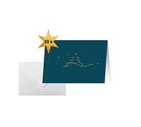 SIGEL DS069 Christmas Cards "Christmas Tree", A6 Landscape, 10 Cards in nvelopes, Easy to Print