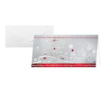 SIGEL DS393 Christmas Greeting Card "Winter Breeze", DL (2/3 A4), blank, 10 Pieces incl. 10 envelopes, easy to print
