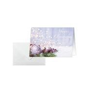 SIGEL DS443 Christmas Cards - Bauble - Purple/Green - A6-25 Cards - in nvelopes