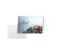 SIGEL DS640 Christmas Cards - Candle - Green/red - A6-25 Cards - in nvelopes