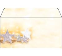 Sigel DU035 Christmas envelope 'Glitter Stars', DL, 50 pcs.