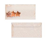 SIGEL DU137 Christmas envelopes "Copper Glance", DL, without window, 90 gsm, 50 Pieces