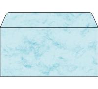 SIGEL DU170 Marbled envelopes, DL, 90 gsm, Blue, 50 Pieces DL (2/3 A4) - 50 piec