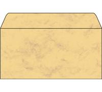 SIGEL DU172 Marbled envelopes, DL, 90 gsm, sand brown, 50 Pieces