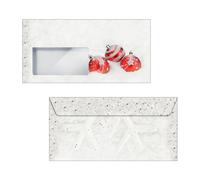 SIGEL DU247 Christmas envelopes "Winter Flair", DL, with window, 90 gsm, 50 Piec