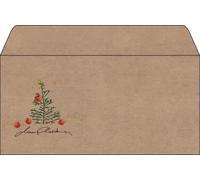 SIGEL DU255 Christmas envelopes "Christmas with apples", gummed, DL, 50 Pieces