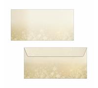 SIGEL DU633 Christmas envelopes "Golden Christmas Night" - Gold, White - gummed - DL - 25 envelopes