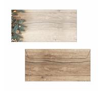 SIGEL DU664 Christmas envelopes - fir Branches - Brown/Gold/Green - gummed - DL - 25 piece