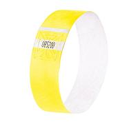 SIGEL EB218 Event Wristband, Soft, 25.5 x 2.5 cm, Flourescent Yellow, 120 Pieces