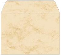 SIGEL Envelopes 16.20 x 11.40 cm | DU011, beige marble design, C6 format, 25 pieces