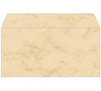 SIGEL Envelopes 22 x 11 cm | DP074, 90 gsm, light beige marble, 50 pieces