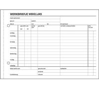 Sigel Expres 30255 Werk Bri Efje Wekelijks - Dutch A5 Week Hour Proof Landscape 5 x 50 Sheets