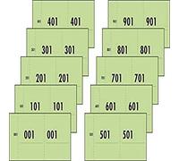 Sigel Express 76153 Numbered Tickets 1 to 1000 / 53 x 105 mm Green (Dutch Import)