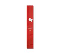 SIGEL GL104 Premium Glass magnetic Board, glossy surface, 12 x 78 cm, easy mounting, Red - Artverum