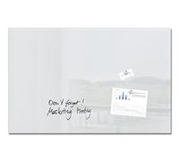 SIGEL GL141 Premium Glass magnetic Board / White Board, glossy surface, 100 x 65 cm, easy mounting, super White - Artverum