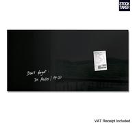 SIGEL GL145 Premium Glass BLACK Magnetic Board 91x46cm Whiteboard Dry-Wipe