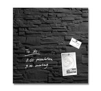 Sigel GL169 Magnetic Glass Board / Magnetic Pinboard Artverum, 48 x 48 cm, Design Slate