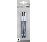 SIGEL GL178 Chalk Marker 20, round-tip 1-2 mm, white, 2 pcs.
