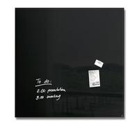 SIGEL GL201 Premium Glass magnetic Board / White Board, glossy surface, 100 x 100 cm, easy mounting, super White - Artverum