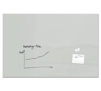 SIGEL GL231 Premium Glass magnetic Board, glossy surface, 180 x 120 cm, easy mounting, Grey - Artverum