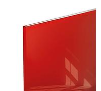 SIGEL GL242 Premium Glass magnetic Board, glossy surface, 130 x 55 cm, easy mounting, Red - Artverum