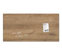 SIGEL GL258 Premium Glass magnetic Board, glossy surface, 91 x 46 cm, easy mounting, brown - Artverum