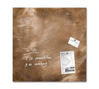 SIGEL GL263 Premium Glass magnetic Board, glossy surface, 48 x 48 cm, easy mounting, bronze - Artverum