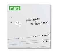 SIGEL GL274 Artverum Magnetic Glass Board, birds White, 48 x 48 cm, safety Glass