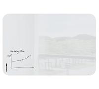 SIGEL GL306 Magnetic Glass Board Artverum, Rounded Corners, White, 180 x 120 cm, Safety Glass, Easy mounting